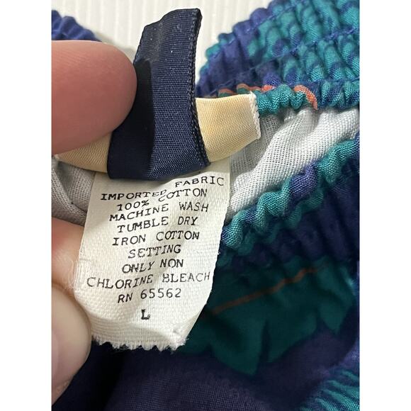 Vintage LL Bean Swim Trunk Board Shorts Mens Sz L Made in USA Floral - Picture 5 of 8